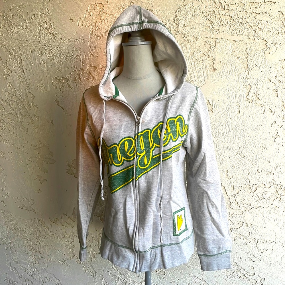 Oregon Ducks Zip Up Hoodie MED